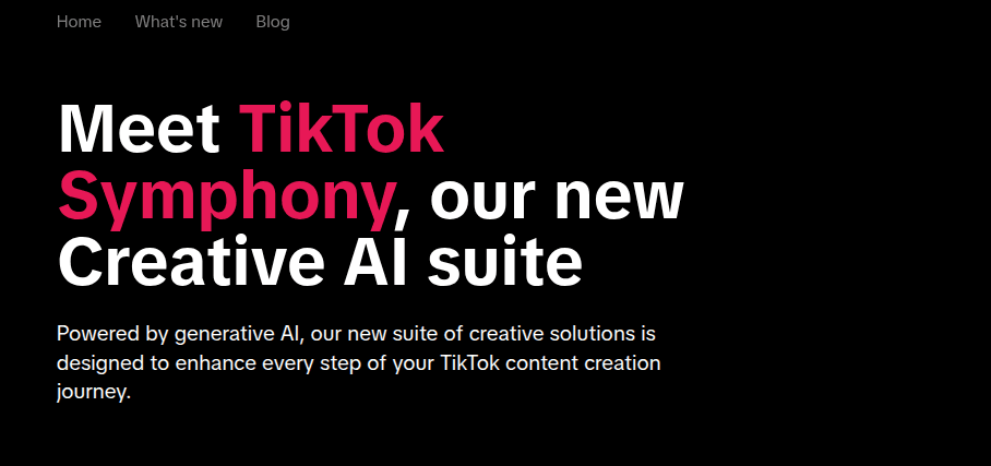 TikTok Symphony: IA Generativa aplicada a la publicidad en TikTok
